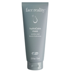 A tube of Face Reality hydraCalm mask, which is intended for soothing and boosting hydration of the skin.