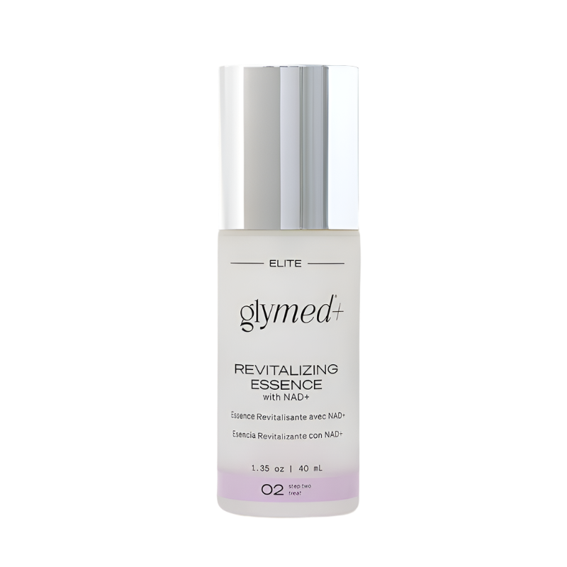 Glymed Elite Revitalizing Essence bottle on a white background