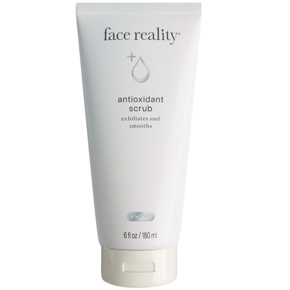 A tube of Face Reality Antioxidant Scrub.