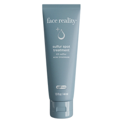 Tube of face reality sulfur spot treatment, 44 ml size, with blue and white label.