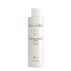 Face Reality soothing radiance toner bottle on a white background
