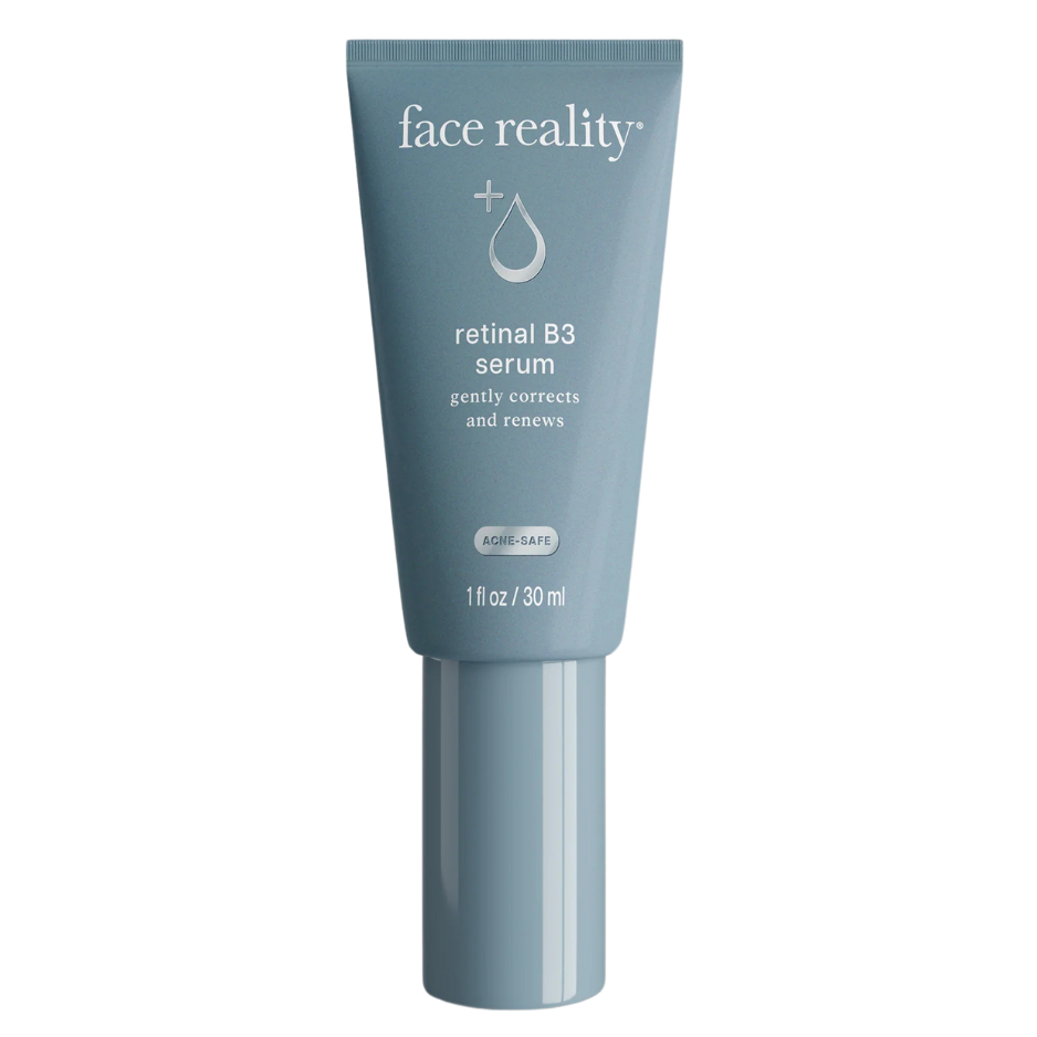 A tube of Retinal B3 Serum with blue and white labeling.