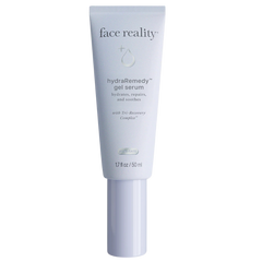 A tube of Face Reality hydraRemedy Gel Serum, designed for hydration and soothing of the skin.