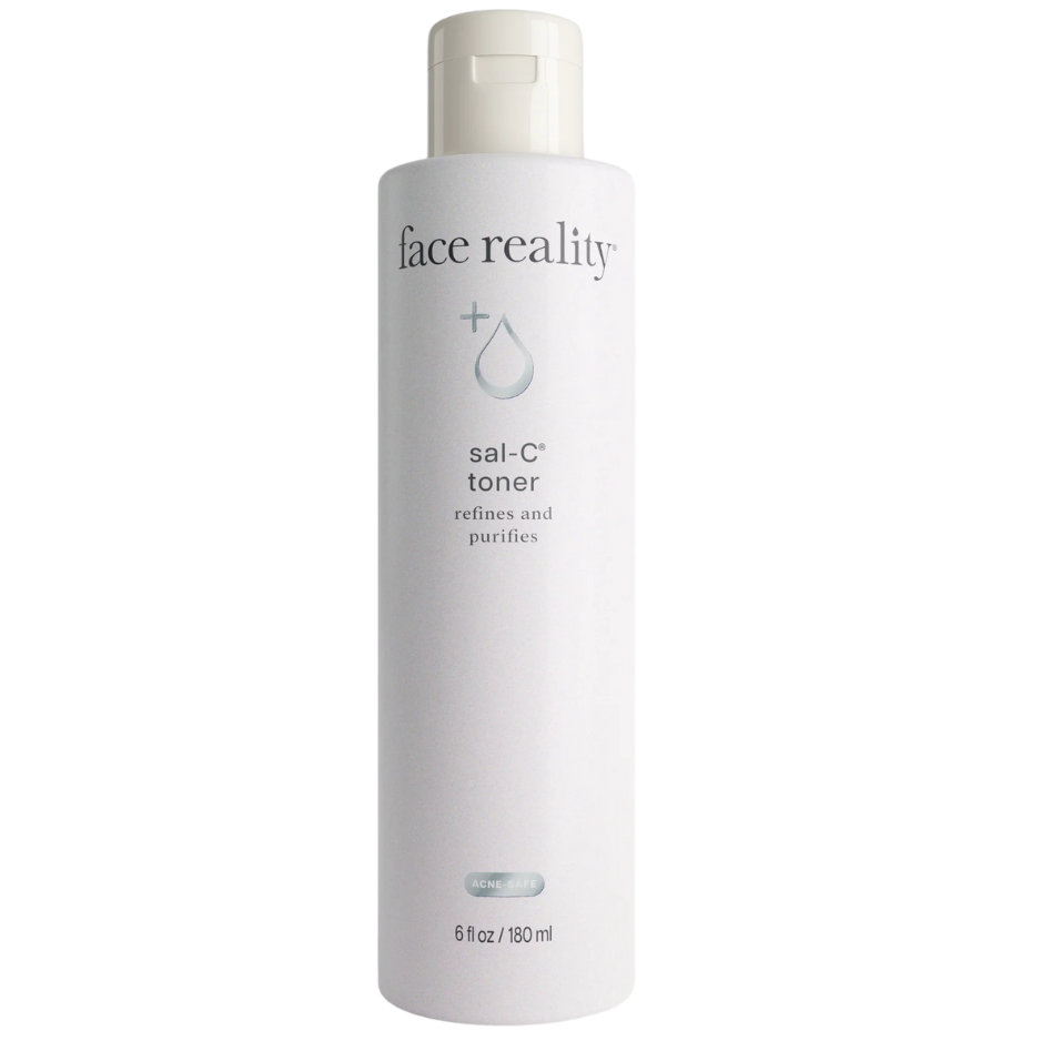A bottle of 'Sal-C Toner' by Face Reality, designed for exfoliating and brightening the skin.