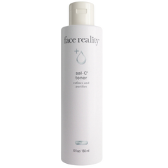 A bottle of 'Sal-C Toner' by Face Reality, designed for exfoliating and brightening the skin.